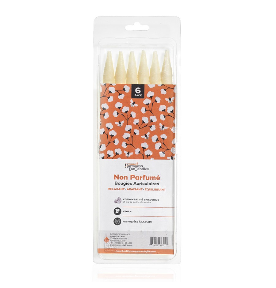 Bougies auriculaires Nature par 6