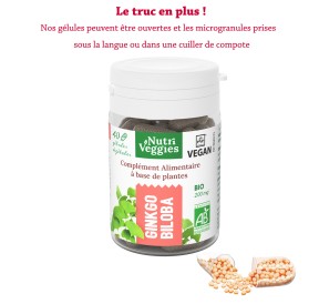 Ginkgo biloba Bio végan. Phytothérapie