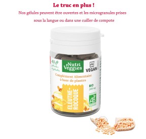 Ginseng Sibérien Bio végan. Phytothérapie. performances physiques et intellectuelles