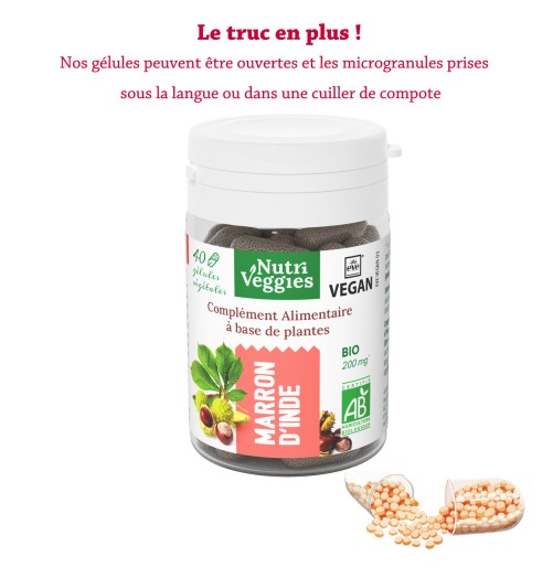 Marron d’Inde Bio végan. Phytothérapie