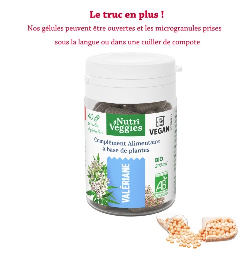 Valériane Bio végan. Phytothérapie